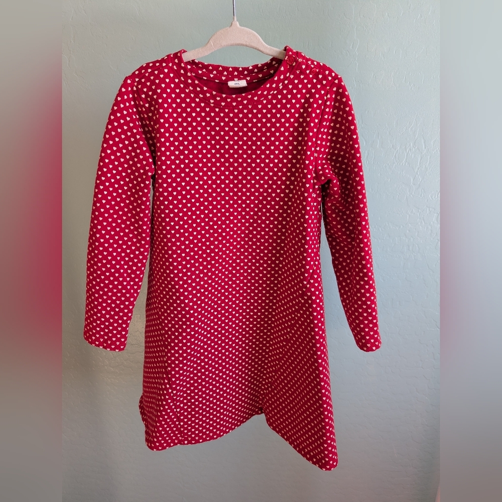GAP Red Heart Print Toddler Dress